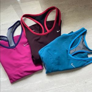 Bundle of 3 Nike racer-back workout tops